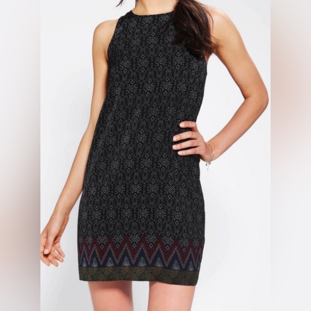 Anthropologie Black Sheath Mini Dress Sleeveless Halter